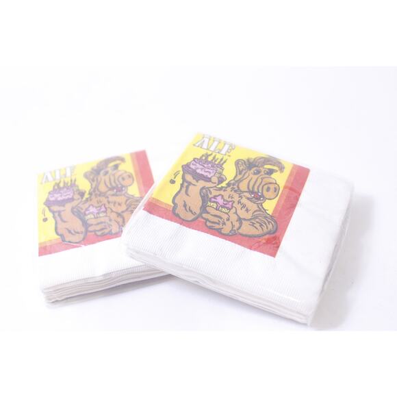 Alf, Napkins, Facial Tissue, Beverage Napkins, Party, Supply, ~ 250130-WH 99 - Picture 1 of 3